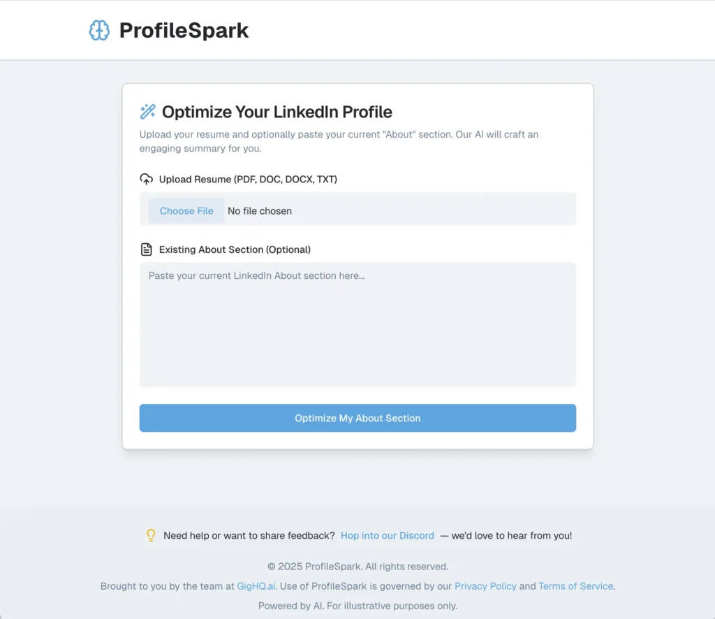 Supercharge Your LinkedIn Profile with ProfileSpark: Your AI-Powered “About” Section Assistant