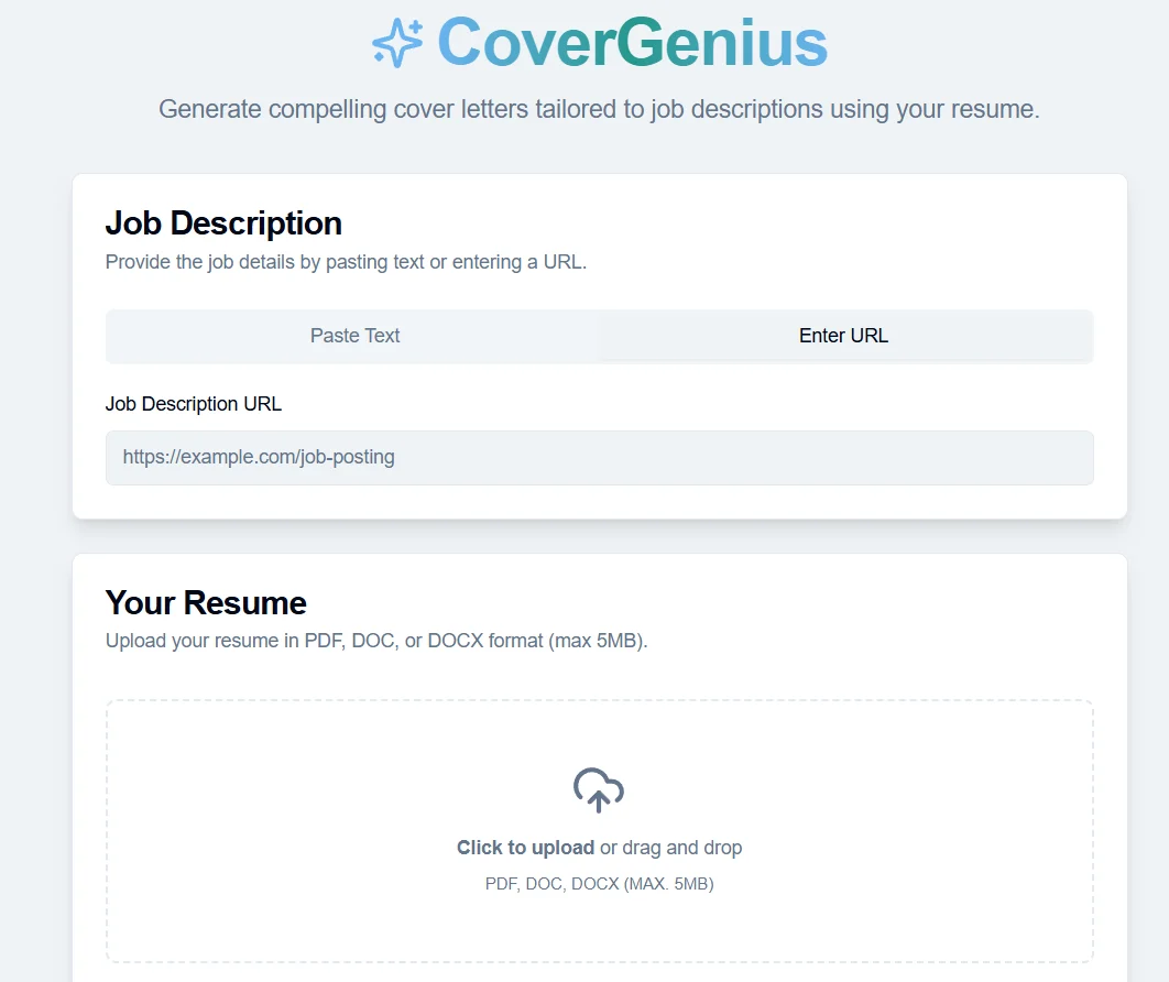 Introducing CoverGenius: AI-Powered Cover Letter Generator