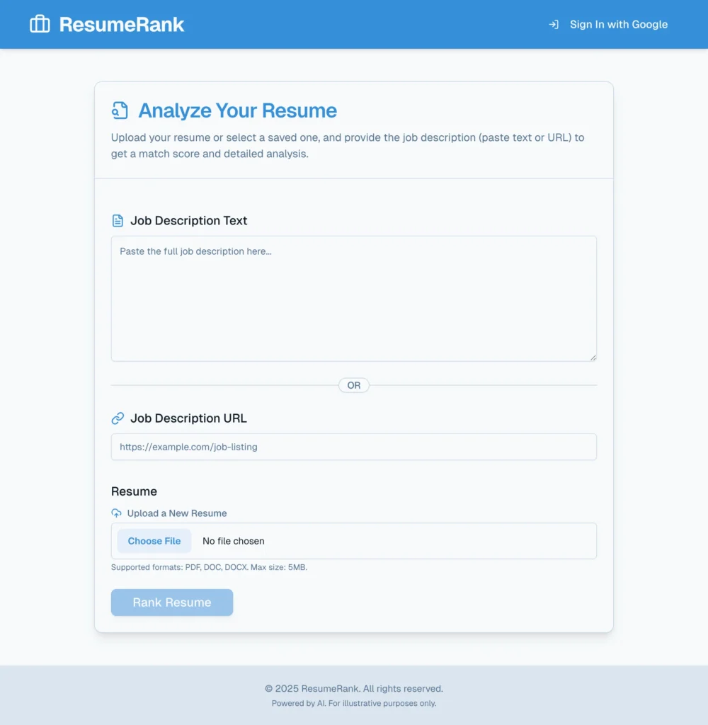 Stop Guessing, Start Impressing: Introducing ResumeRank – Your AI-Powered Edge in the Job Market!