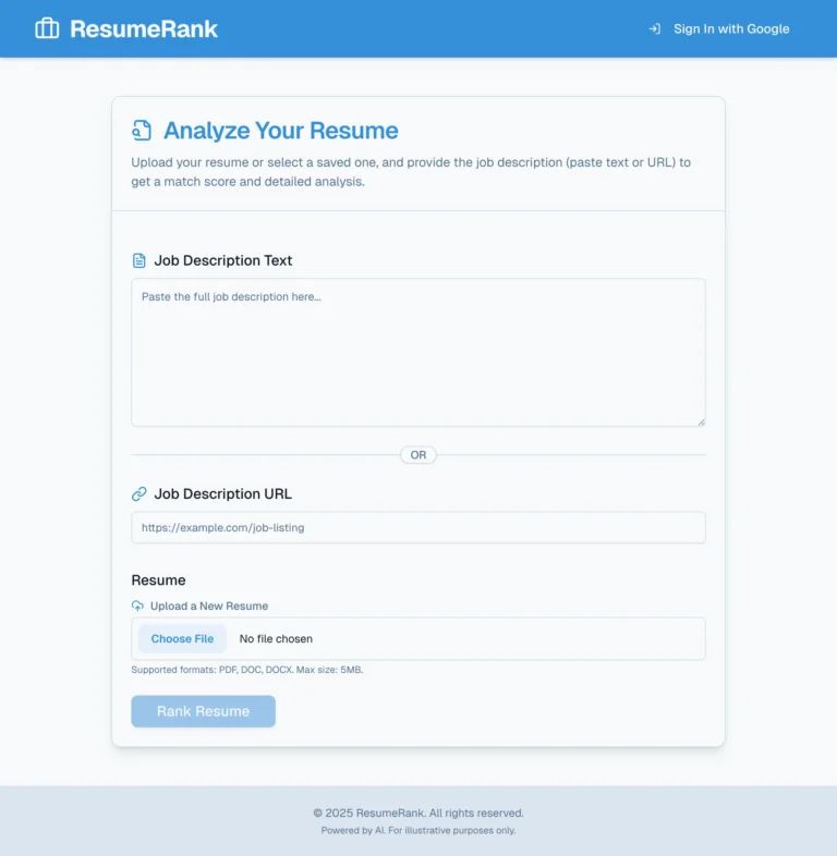 Stop Guessing, Start Impressing: Introducing ResumeRank – Your AI-Powered Edge in the Job Market!