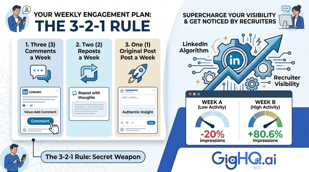 The 3-2-1 Rule: Why Staying Active on LinkedIn is Your Secret Job Search Weapon