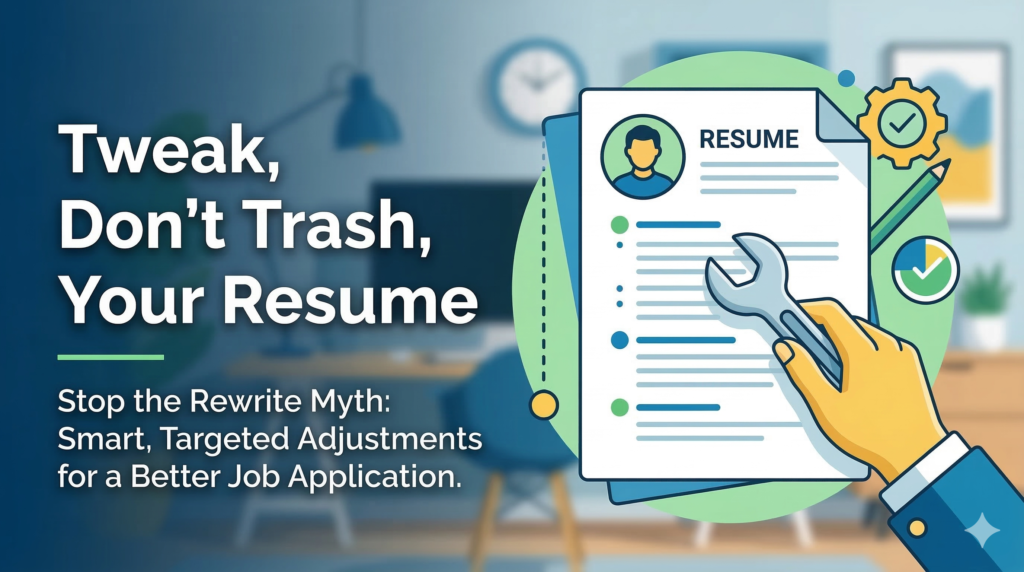 Stop the Rewrite Myth: Tweak, Don’t Trash, Your Resume