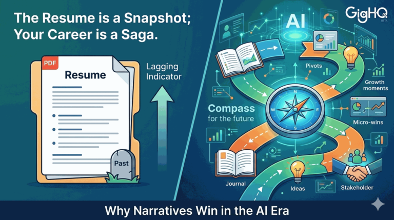 The Resume is a Snapshot; Your Career is a Saga: Why Narratives Win in the AI Era