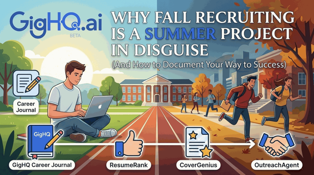 Why Fall Recruiting Is a Summer Project in Disguise (And How to Document Your Way to Success)