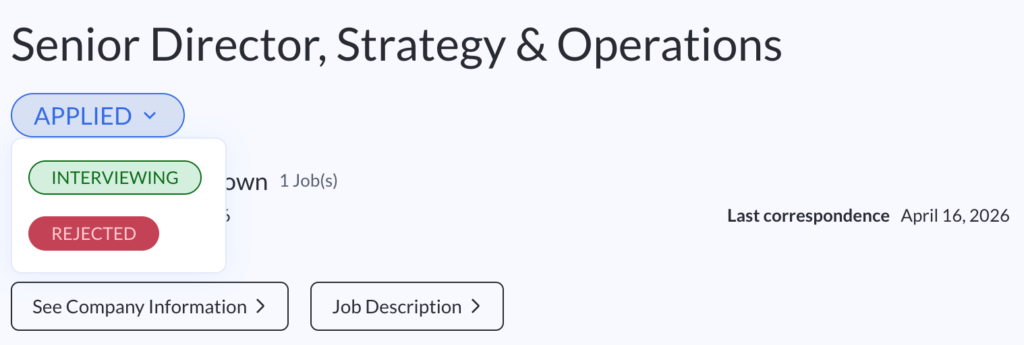 GigHQ.ai - Job Application Status