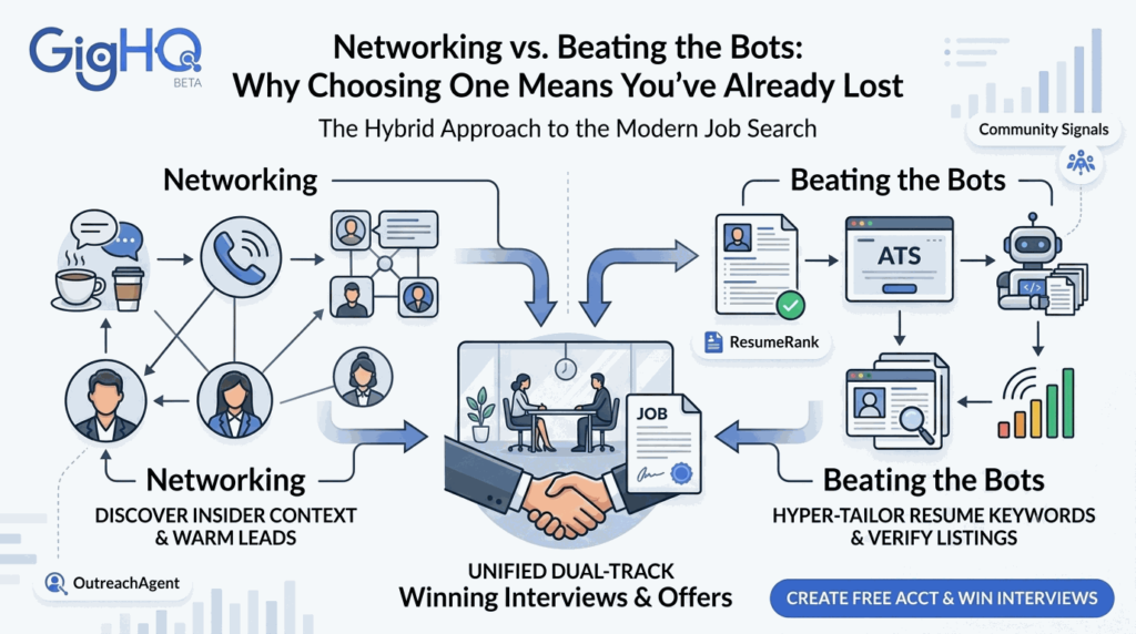 Networking vs. Beating the Bots: Why Choosing One Means You’ve Already Lost