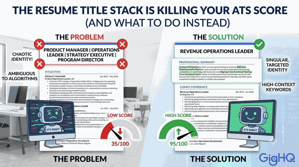The Resume Title Stack is Killing Your ATS Score (And What to Do Instead)